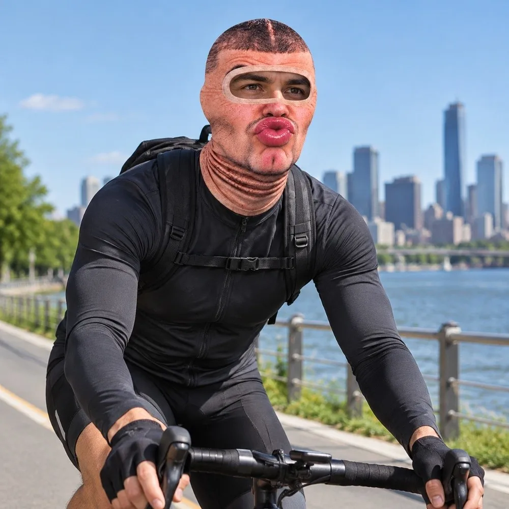 New Thin Thick Optional Cycling Neck Gaiter Breathable Funny Full Face Mask Sun Protection Windproof Helmet Liner Hood Cosplay