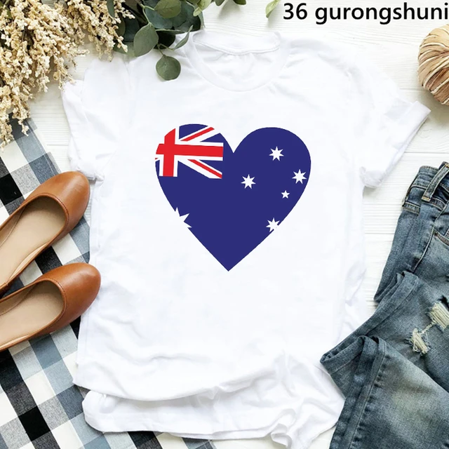 Womens Shirt Tops Australia Australia Kangaroo Shirt Shirts Kangaroo Print 2023 Aliexpress