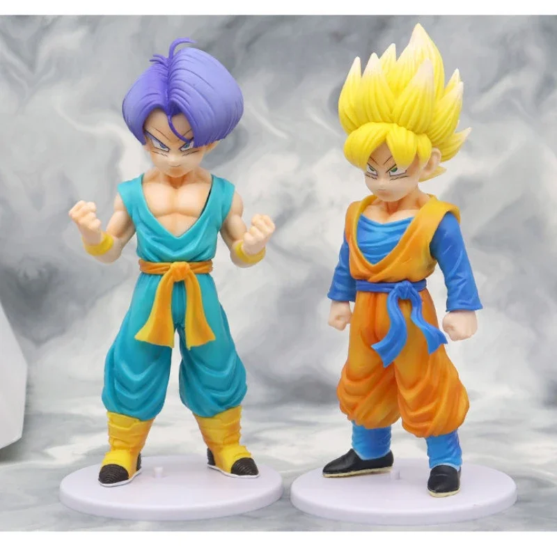 Dragon Ball anime Torankusu Goten Super Saiyan action figure cute cake ornament figurine Collection Model toys birthday kid gift