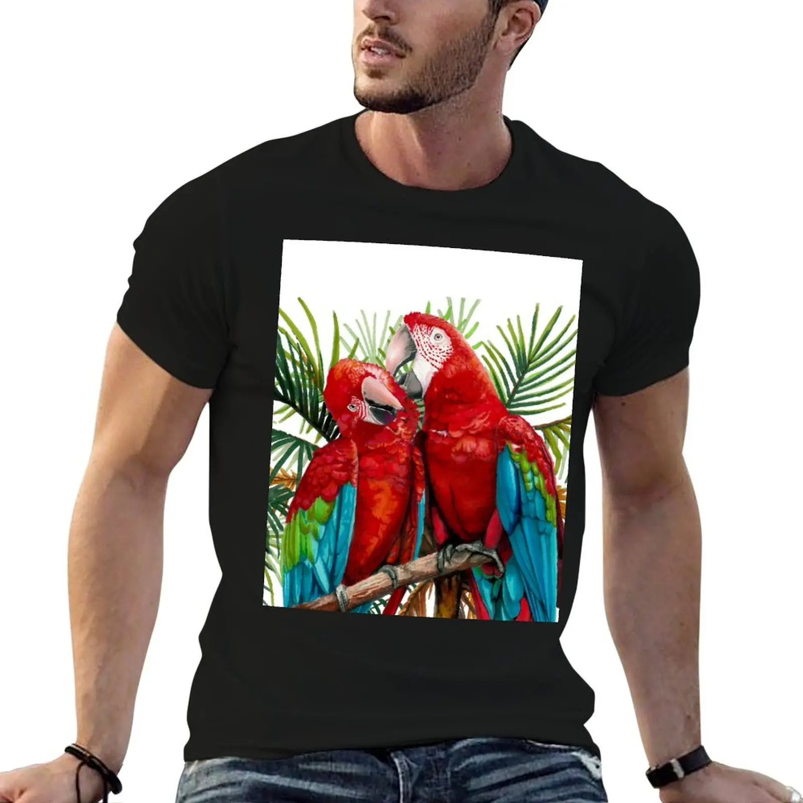 

Macaws in Love T-Shirt t shirt man luxury man t shirts for men casual T-Shirt