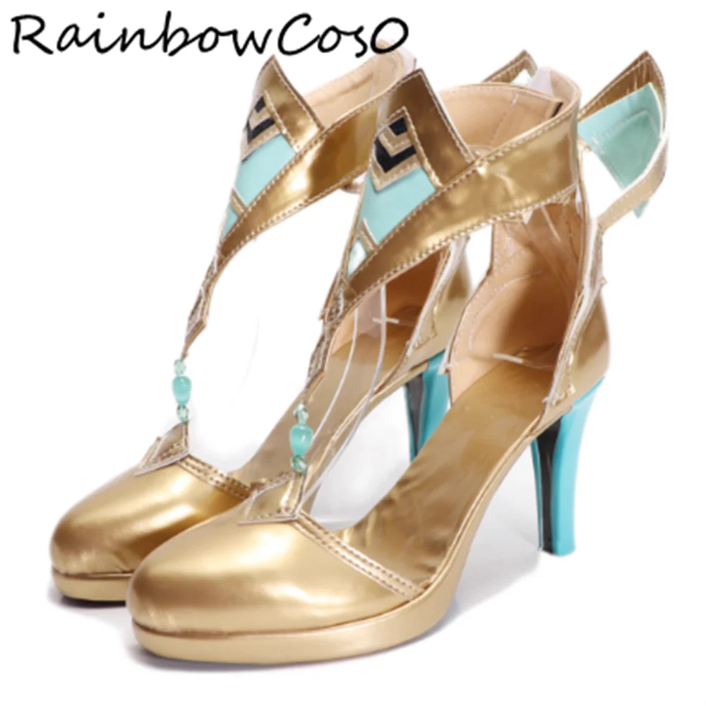 Buty do cosplayu Nefer Genshin Impact, buty do gry, anime, na imprezę, Halloween, RainbowCos0 W5334