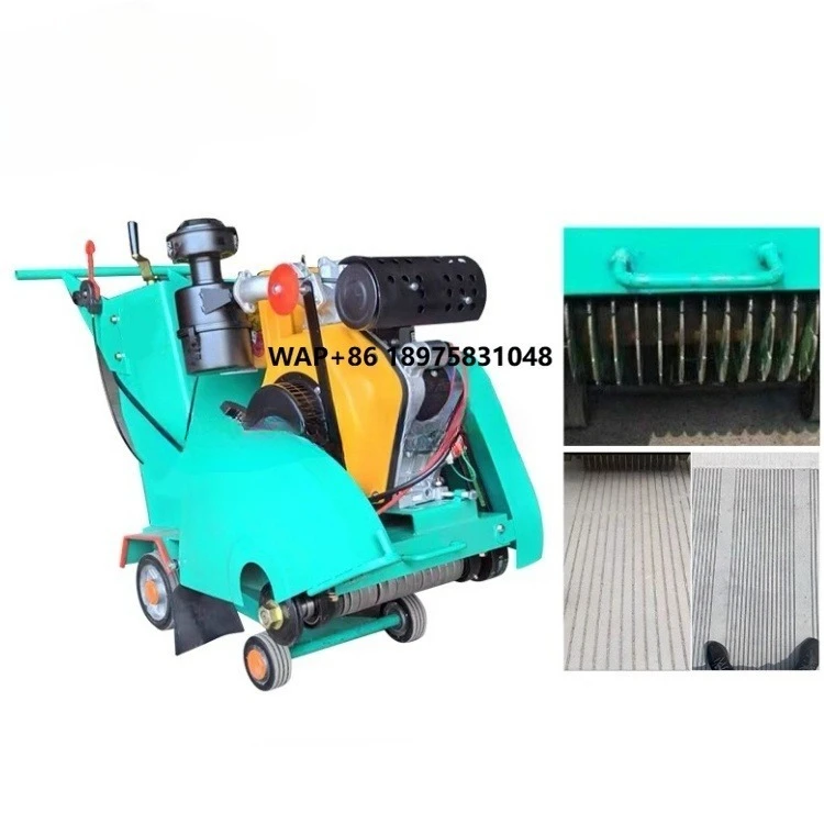 

High-efficiency electric road cutter with engine and motor for asphalt and concrete cutting, suitable for cement floor carving