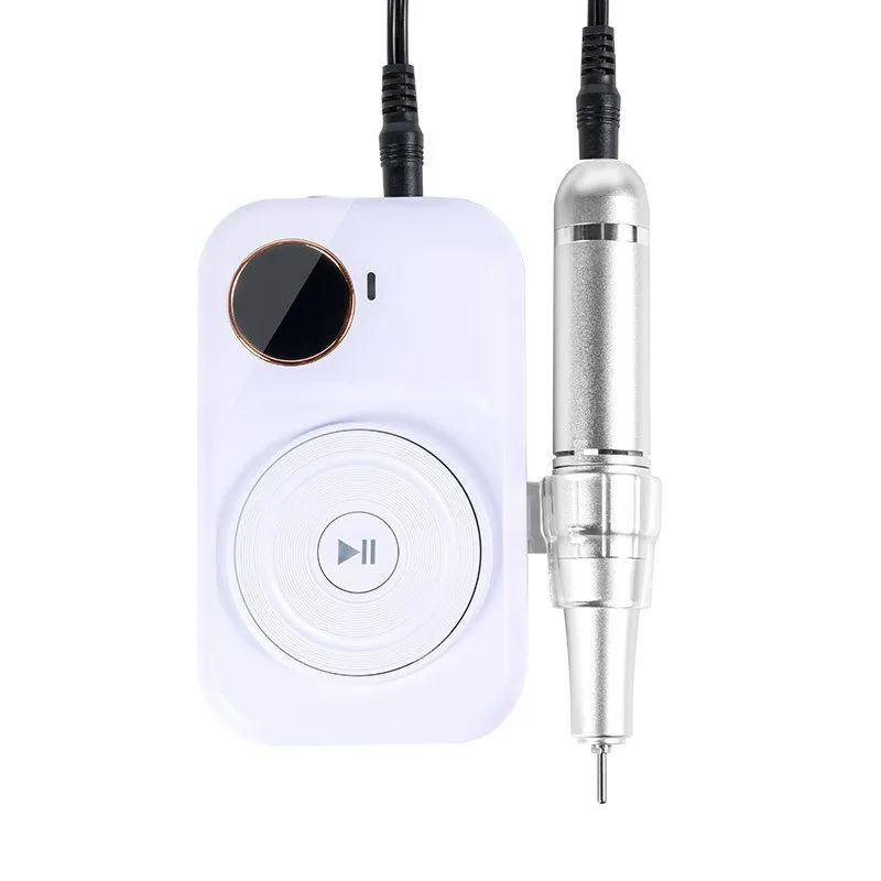 เครื่องตะไบเล็บไร้สายแบบพกพา 45000 รอบต่อนาที ชาร์จซ้ำได้ สำหรับทำเล็บมือและเล็บเท้าในร้านทำเล็บ