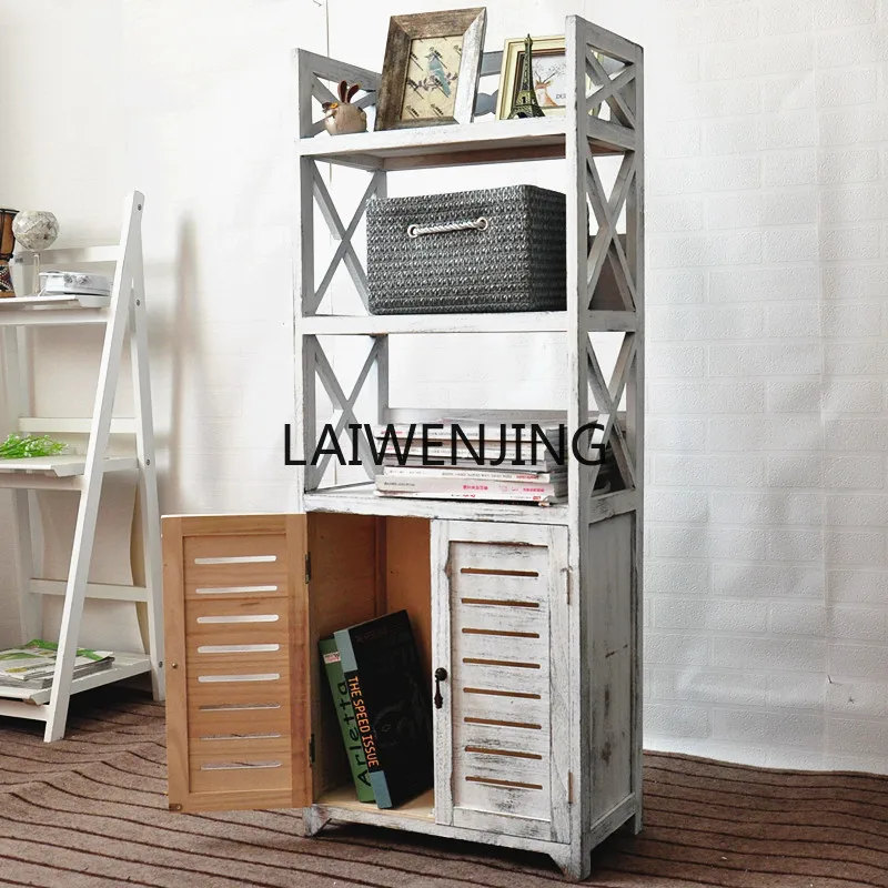 

SGF pastoral fashion bookshelf multi-functional storage display balcony flower shelf