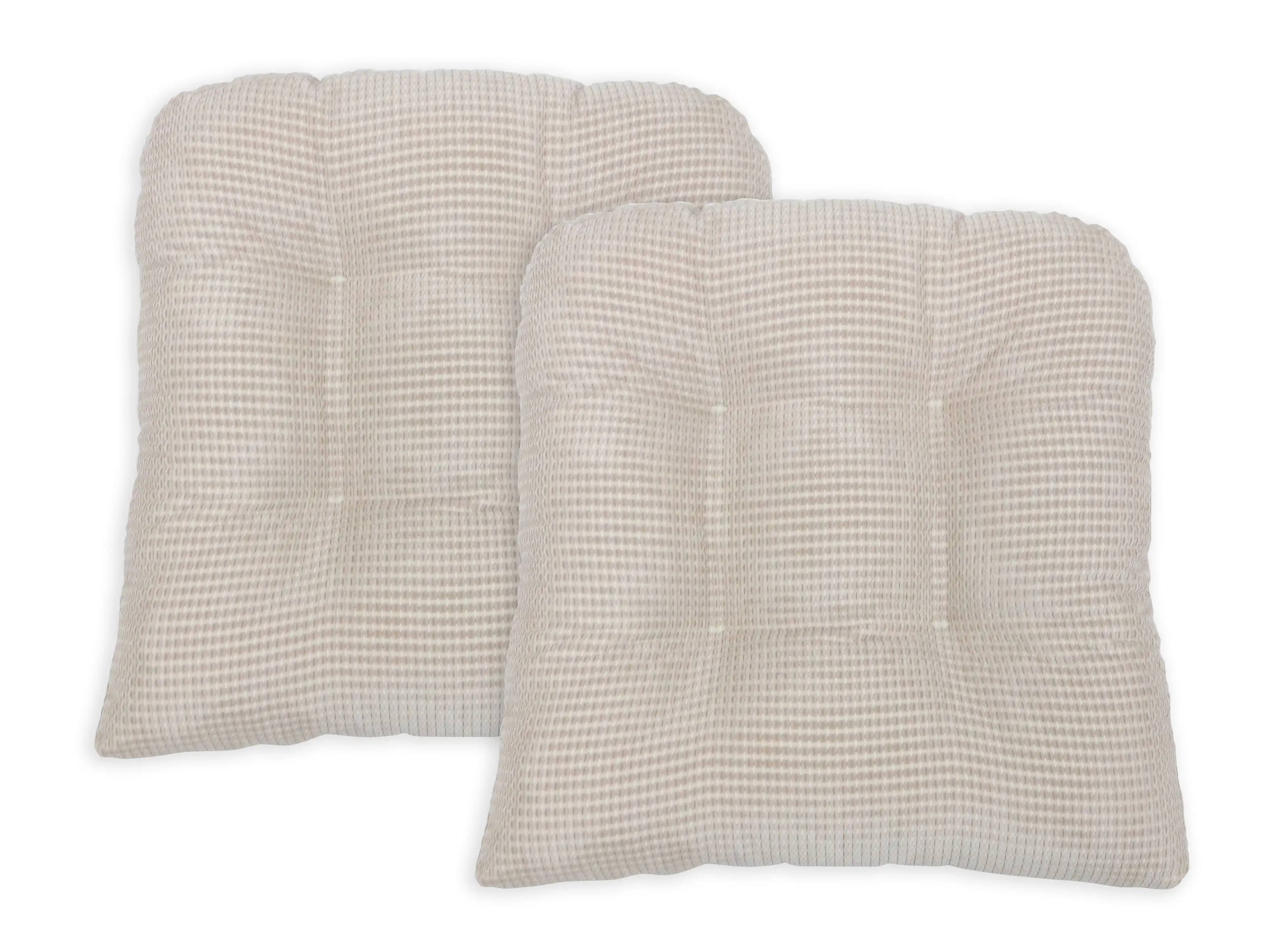 Set of Two (2) Chair Cushions Memory Foam Material Memory Foam Features Tufted Dimensions 16.00 x 16.00 x 3.00 Inches