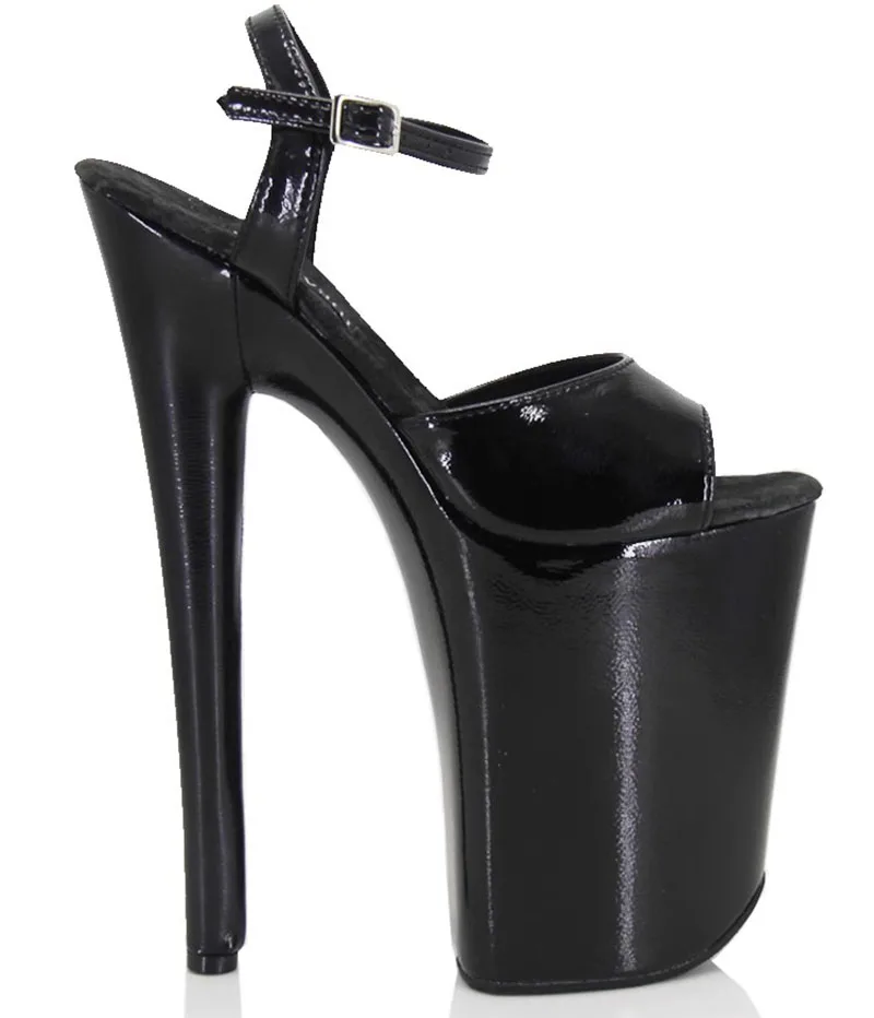 منصة جديدة الصنادل النسائية 23 سنتيمتر أحذية الوثن مثير القطب أحذية الرقص حفلة العروس متجرد الكعوب اللمحة تو القوطية خنجر