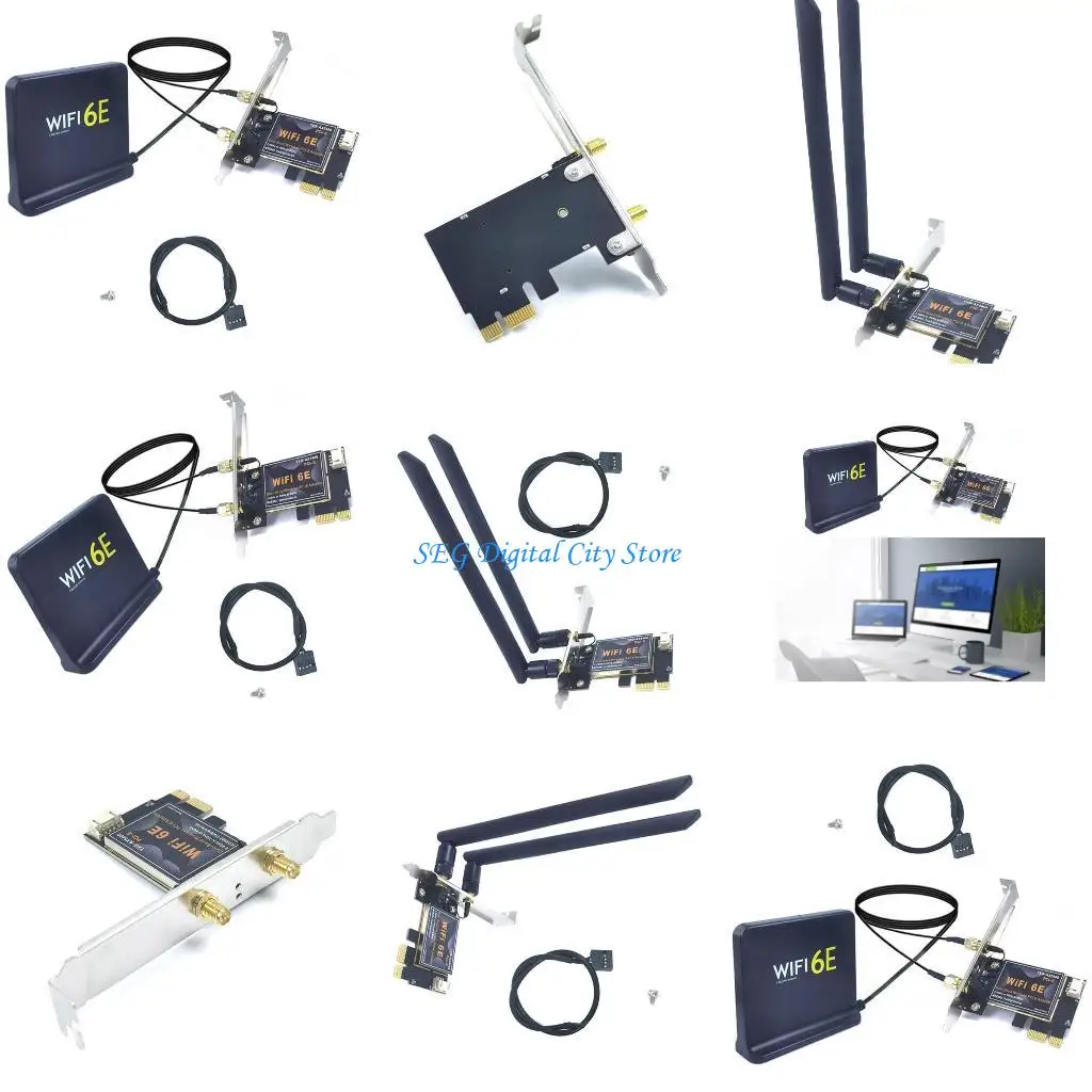 

U75B PCIE Wifi 6E Networking Card TXG-AX5400 NFA765 2.4/5/6Ghz 2882Mbps BT5.2 Wireless Card For Win11 Win10