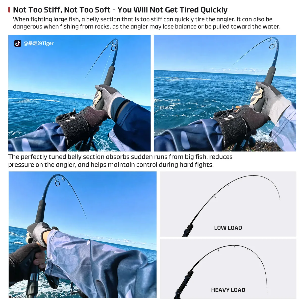 NOEBY Shore Casting Fishing Rod 2.87m 3.05m Long Cast Fuji SIC Torayca T1100 Big Game Tuna GT Shore Saltwater Fishing Rods view 5