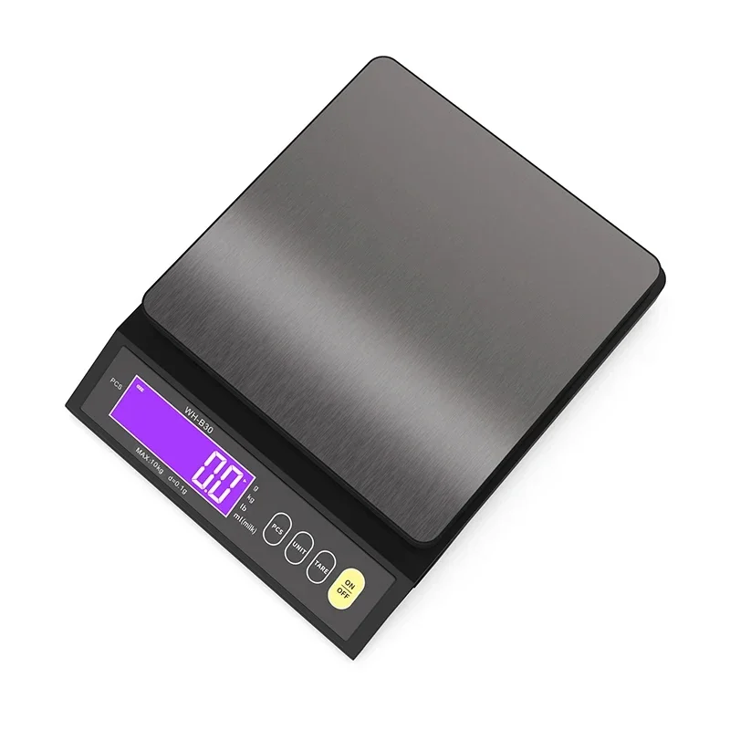 Waterproof Electronic Kitchen Scale USB Charging LCD Home Food Snack Digital Scale Stainless Steel Measuring Weighing Tool