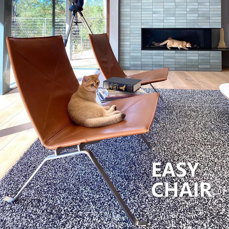 북유럽 스타일 리클라이너 사무실 라운지 의자 이미지