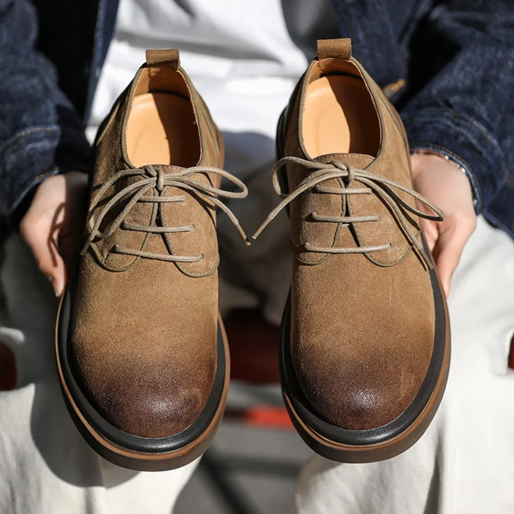 

New Arrival Handmade Suede Leather Men Shoes Oxford Casual Shoes Slip On Sneakers Comfortable Footwear Casual Leather Shoes Man