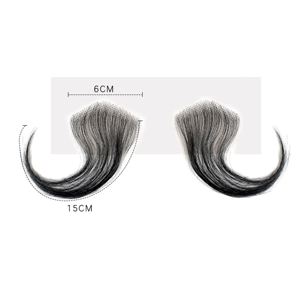 Soft Natural Fake Baby Hair Edges for Black Women Lace Edges Hair Extensions Handmade Real Human Hair Pieces Natural Black