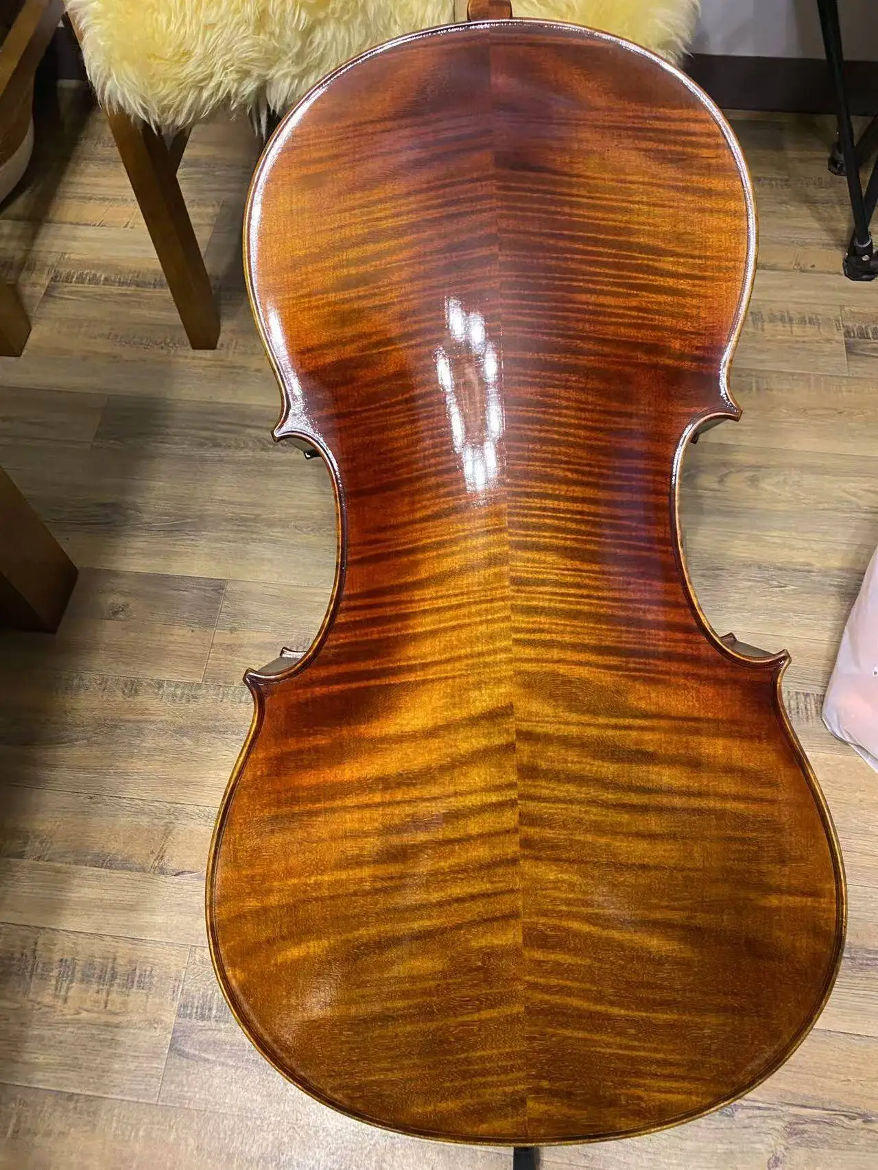 

High quality handmade cello maple 4/4 solid wood Italian oil-based varnish cello stringed instrument professional violoncello