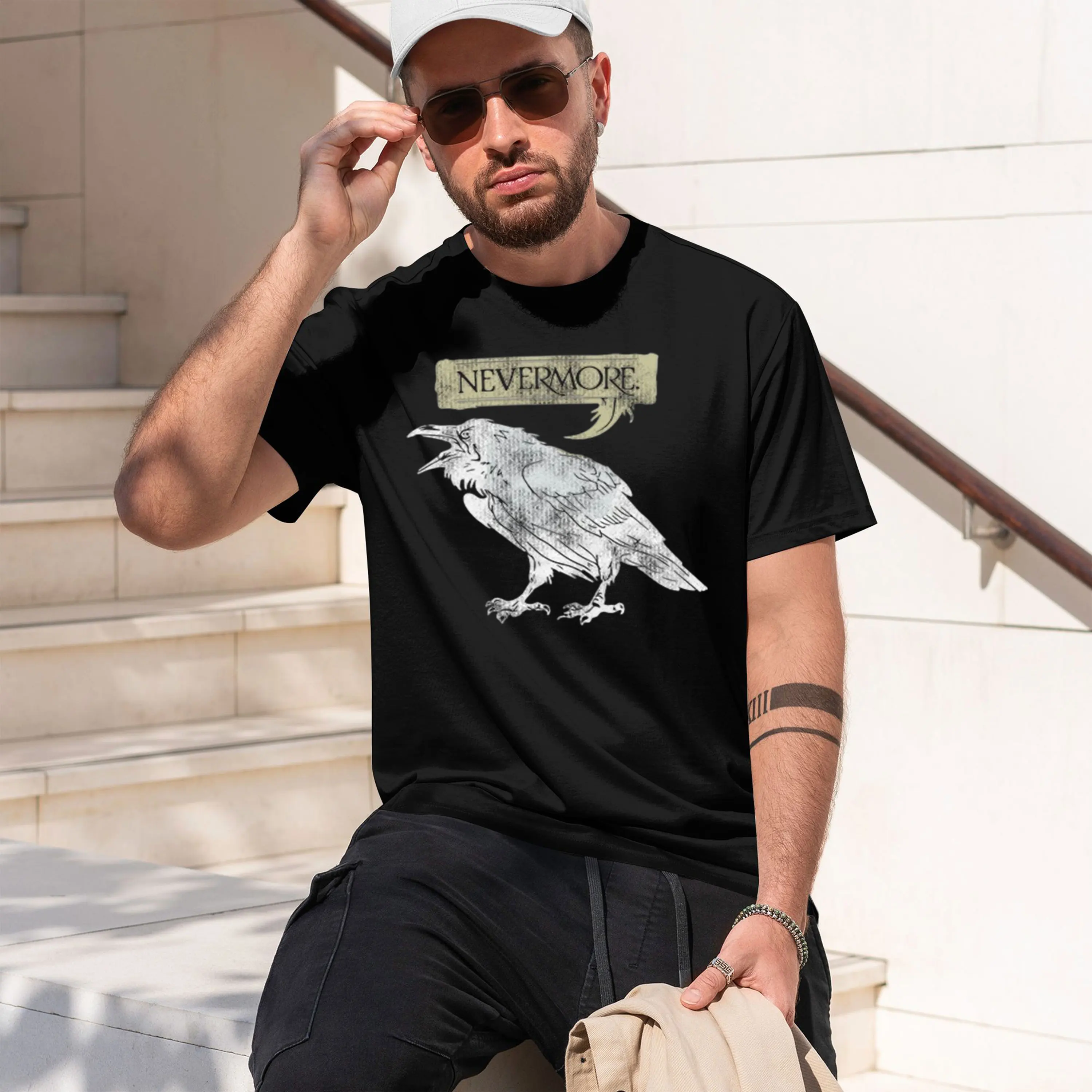 Coolmind X0062 T-shirt graphique exclusif Dark Winged Truth pour homme, grande taille, streetwear, nouveau modèle 2026