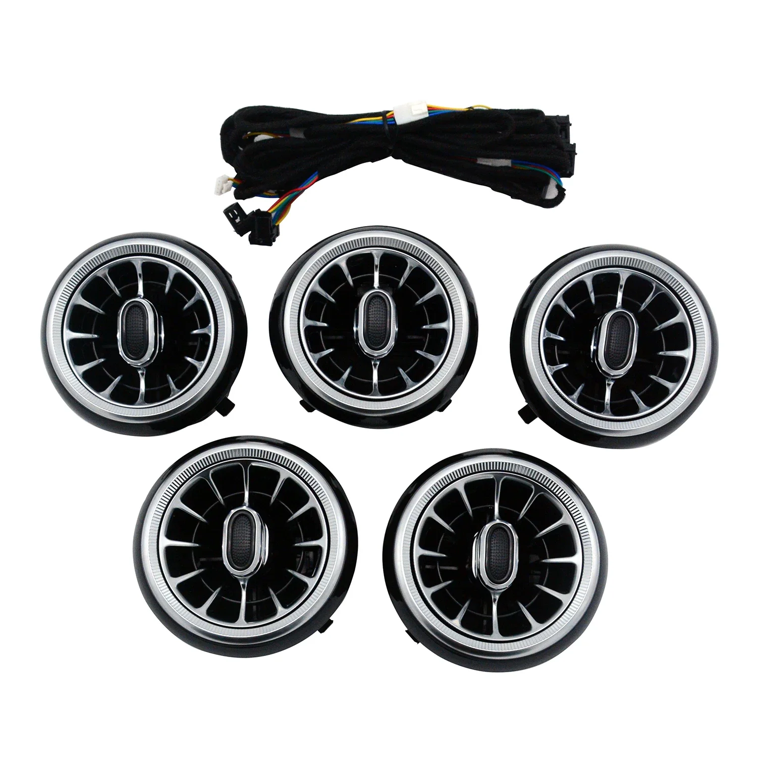 Luminous Front Turbine Air Vent Outlet 12 Colors Ambient Light For  B-class W246 GLA-class W156