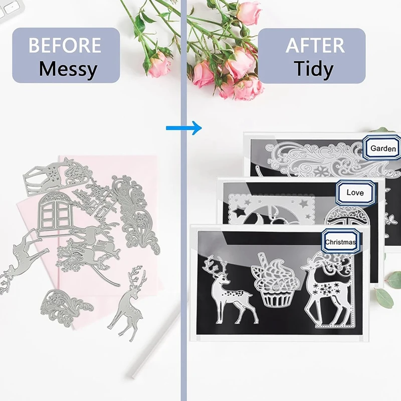 40 قطعة من جيوب تخزين القالب والمغناطيس، أوراق مغناطيسية بسمك 0.5 مم لتخزين القالب، مظاريف تخزين قوالب يدوية متينة