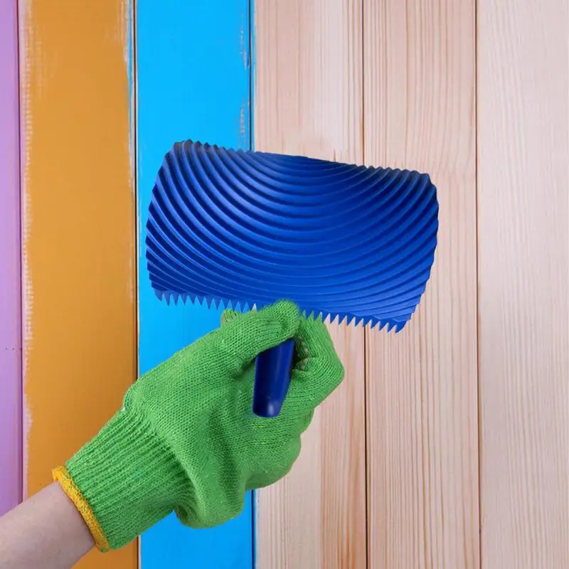 Wood Graining Tool Small Wood Texture Roller Paint Rollers Practical Paint Graining Tool Textured Pattern Roller For Most