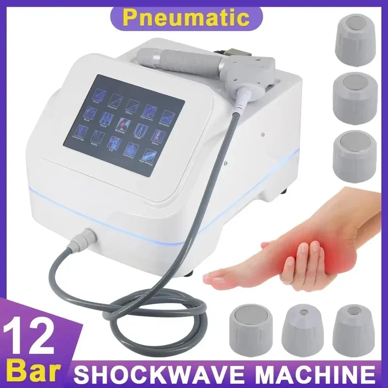 2026 New Type ED Treatment, Pneumatic Shockwave Machine Therapy, Professional Body Relaxation Massager, 12 Bar, Pain Relief