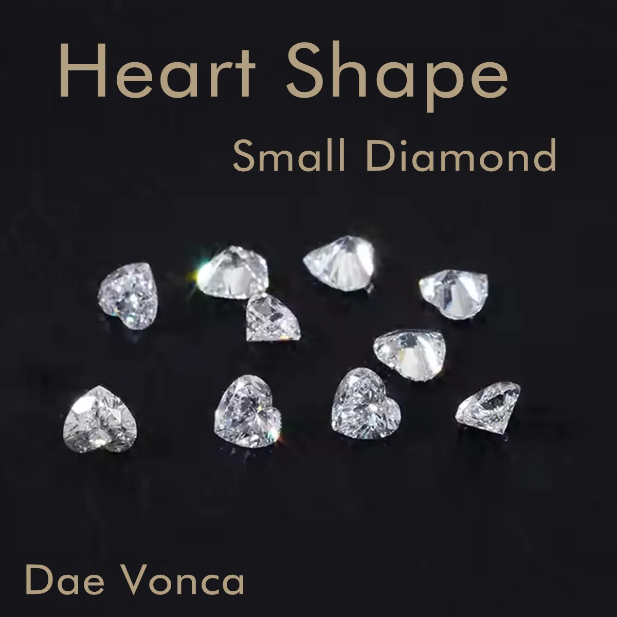 

Melee Heart Shape DEF Color VS/VVS Clarity Loose Stone HPHT Lab Grown Diamond Different Sizes Lab Diamond For Custom Jewelry