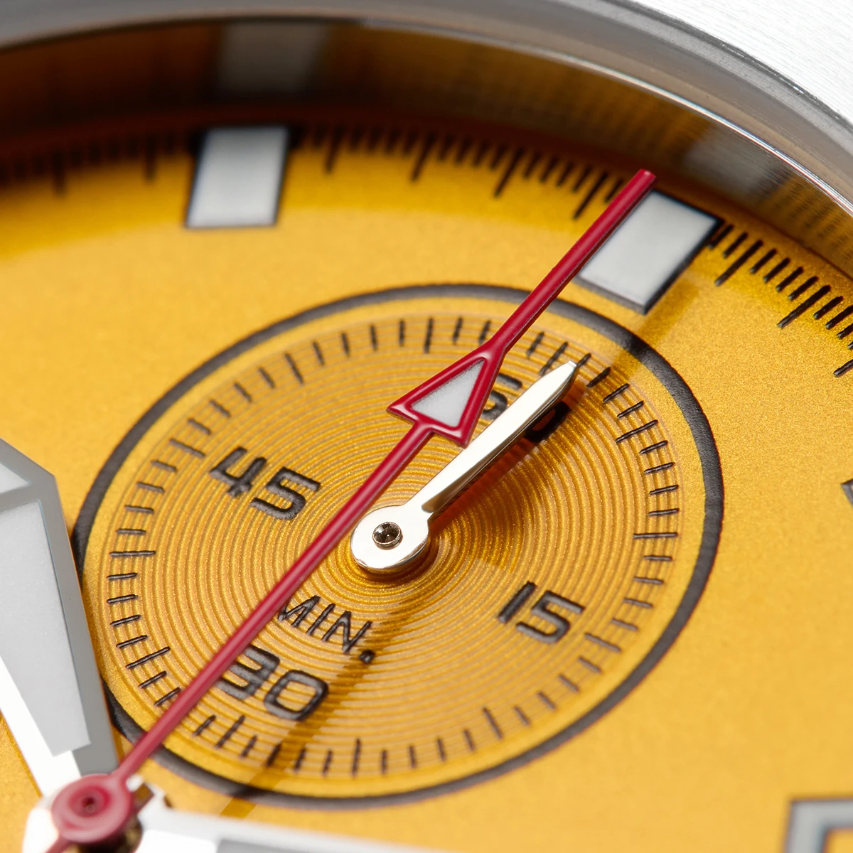 BERNY Chronograph-Uhren für Herren, grün leuchtendes kleines Zifferblatt, multifunktional, leichte Herrenuhr, Saphirglas, 5ATM wasserdicht – Detail 4