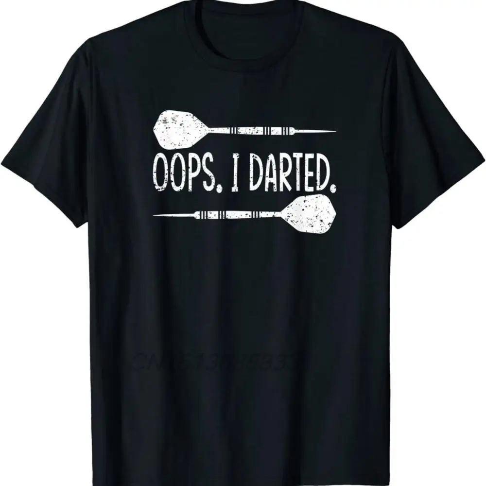 Oops I Darted Dartboard Funny Men Dart Player T-shirts Crab Whisperer Vintage Crabbing Hunting Tees Man Crew Neck Cotton Tops