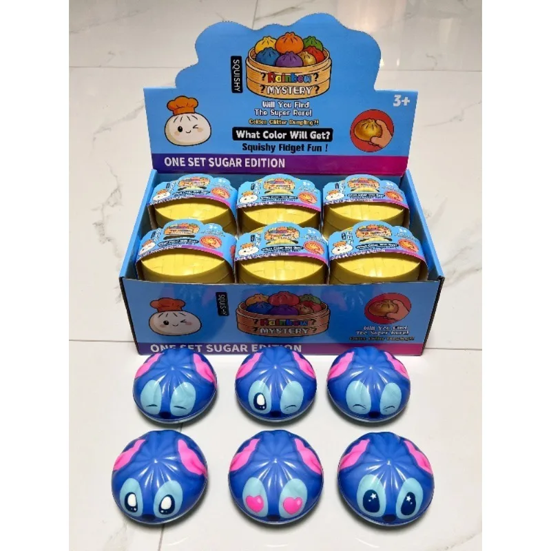 Multiple Expression Stitch Dumpling Blind Box Toy, Portable Fidget Squishy, Kid Party Favor Birthday Present