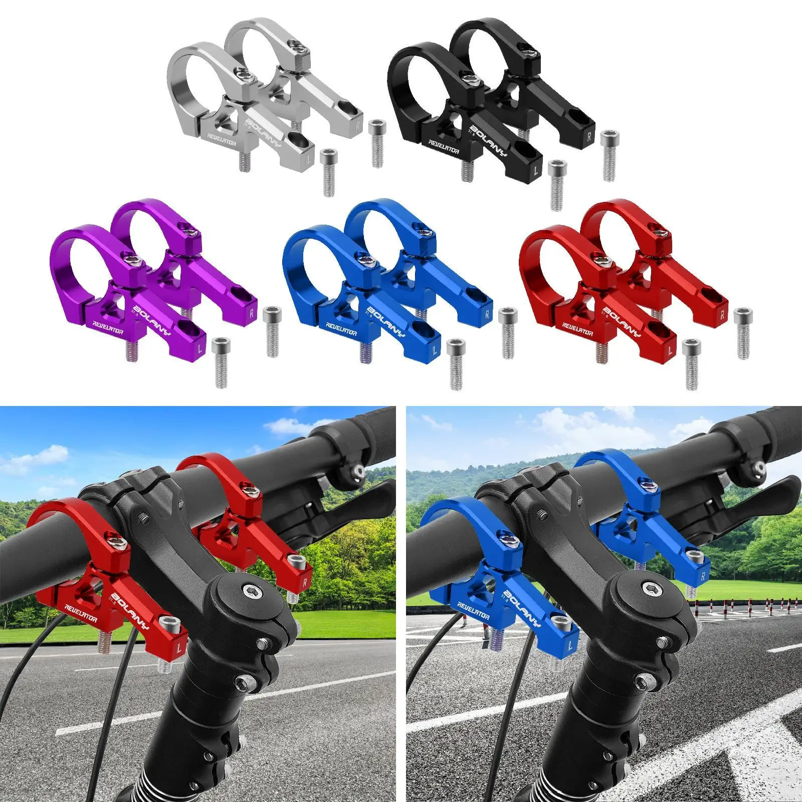 

1 Pair Mountain Bike Stem Easy Installation Portable 31.8mm Direct Mount Bike Handlebar Stem for Sports Riding Outdoor Cycling