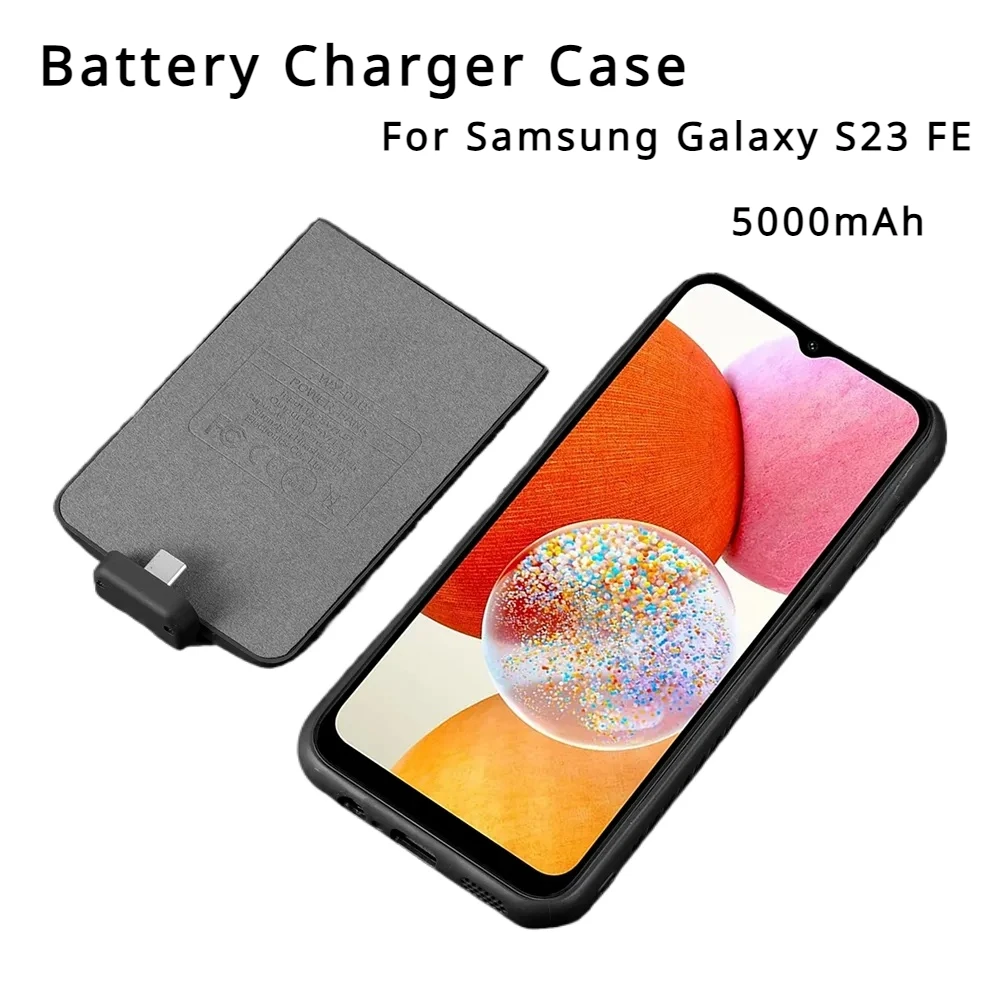 5000Mah Battery Case For Samsung Galaxy S23 FE Phone Power Bank Battery Charger Cases