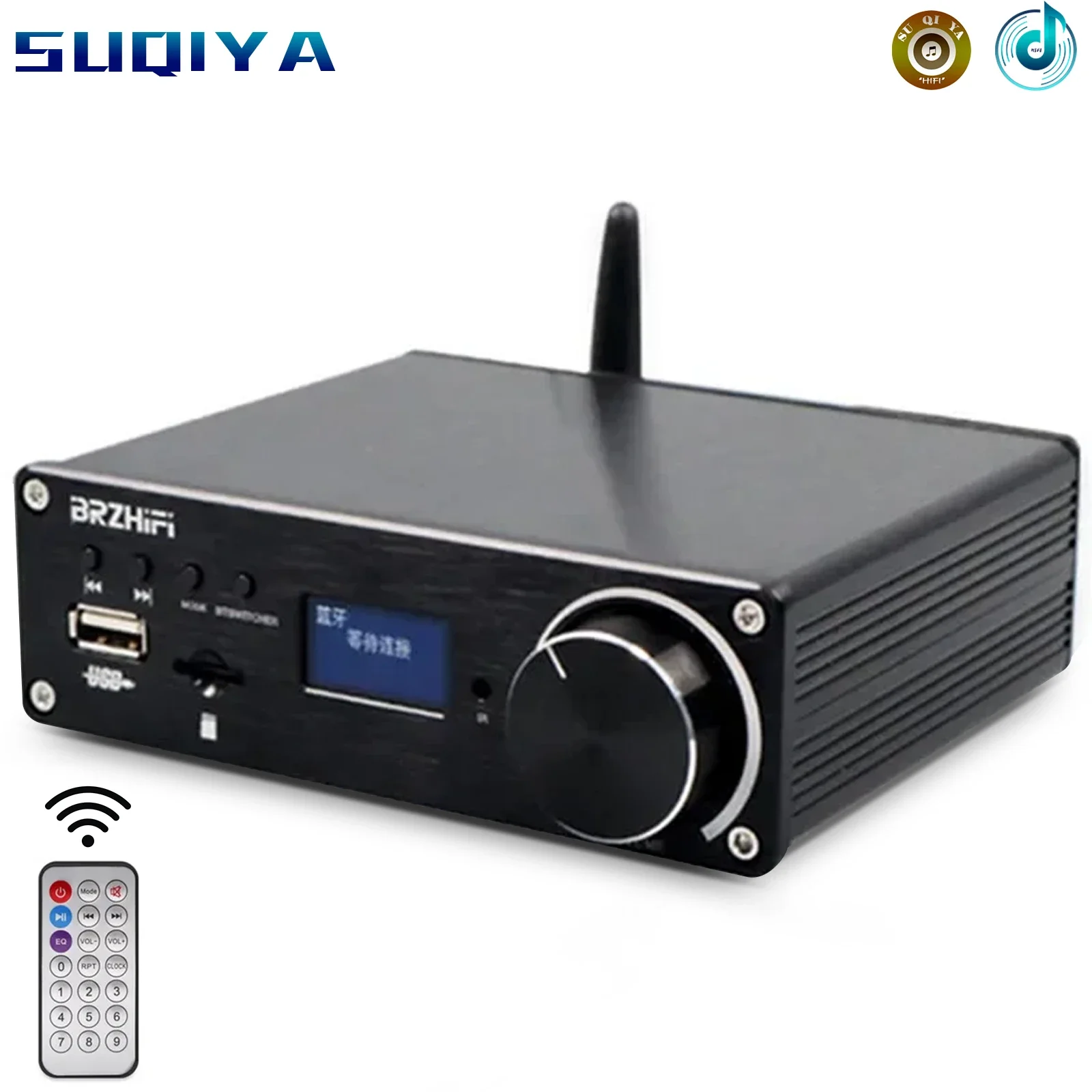 

DC24V Bluetooth 5.0 TPA3250 Remote Control 130W*2 Mini HIFI Home Theater Audio Amplifier USB / TF Card Playback