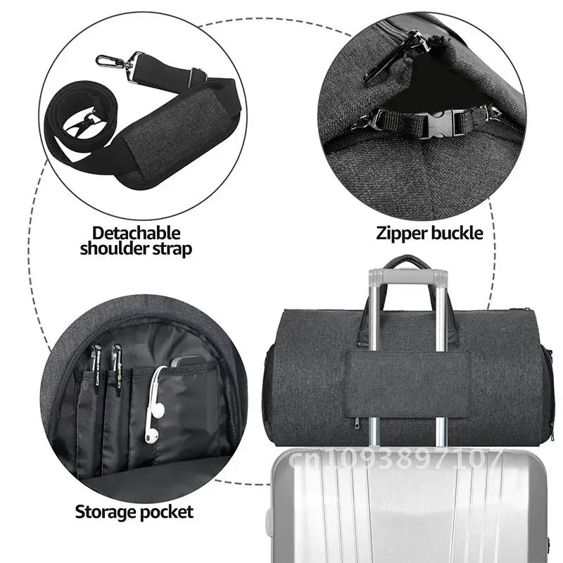 Oxford Large Capacity Luggage Travel Shoulder Bag Folding Convertible Business Handbags Totes Designer Men Bags Hanging Carrying