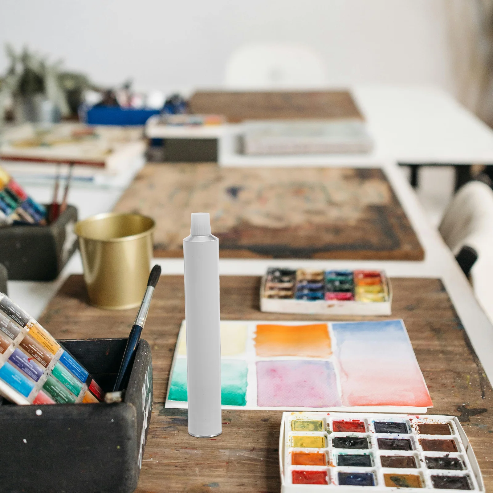 10 tubi di vernice vuoti ricaricabili in alluminio, contenitori per olio, acrilico, acquerello, gouache, per artisti professionisti