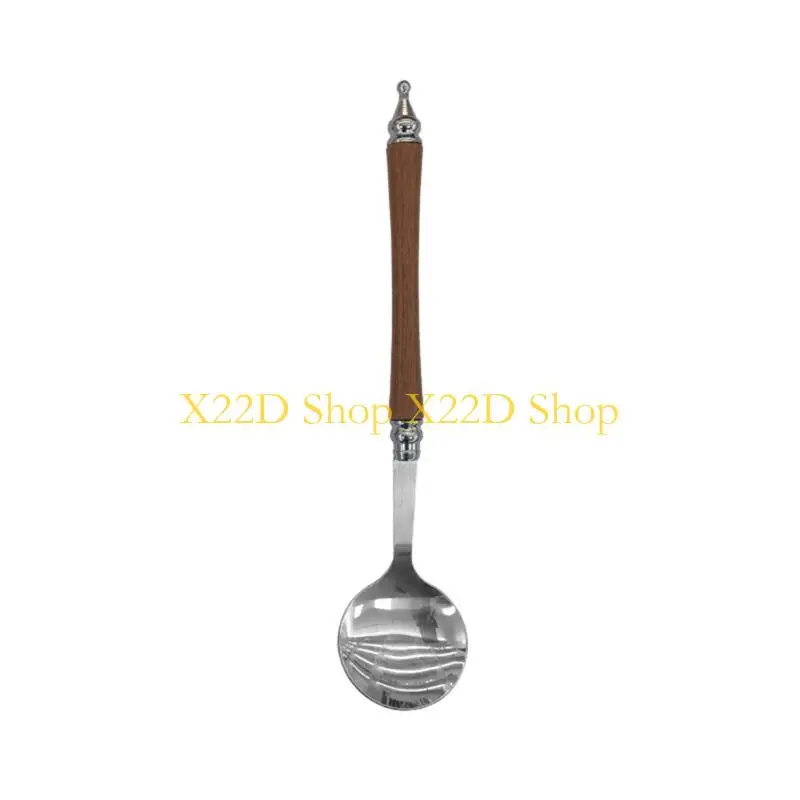 X22D 4pc Stainless Steels Cutlery Spoons Set Curved Handle For Meal Preparation