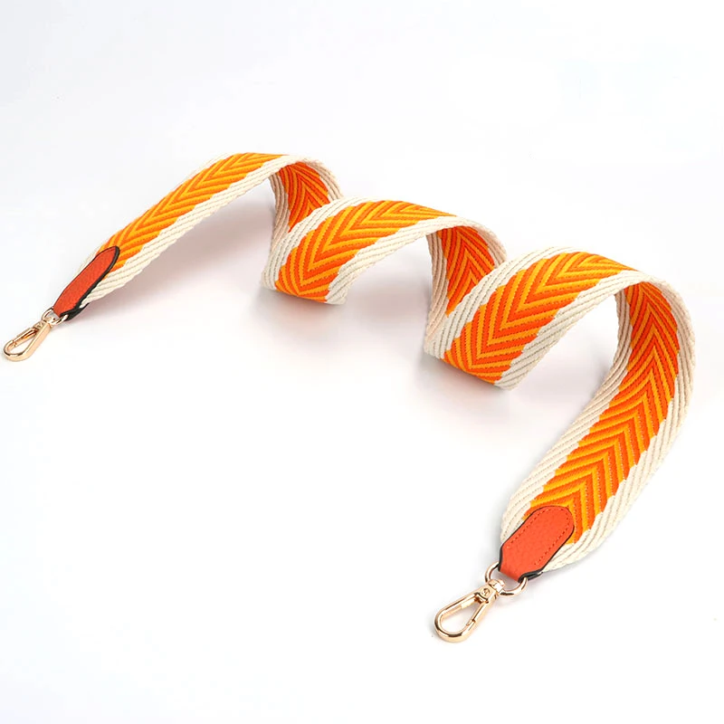 5cm Colorful Striped Wallet Accessory Polyester Cotton Bag Chain Replacement Wallet Shoulder Strap Crossbody Strap