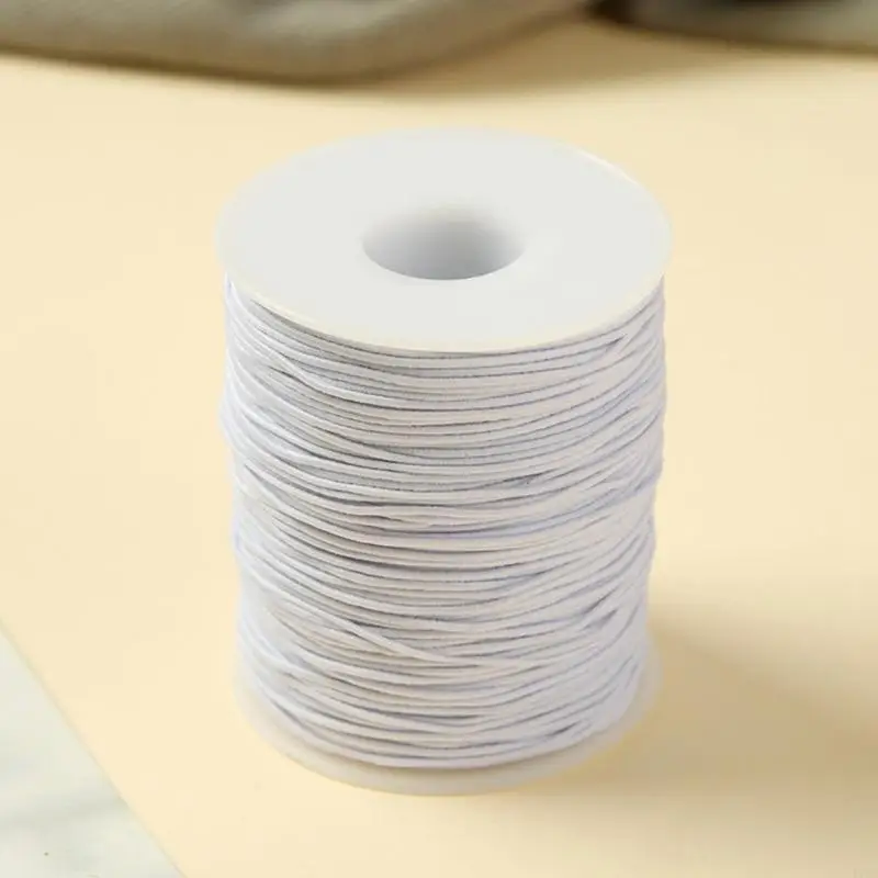 Bead Thread Elastic Cord Stretch String Elastic Beading Cord Craft Thread for Jewelry Making 1mm Wide 50m Long 