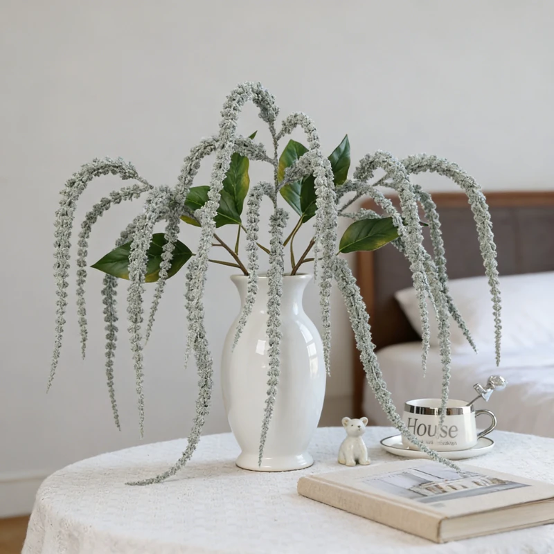 36.2 Inches Artificial Strings of Pearls Plants for Indoor Home Project Wedding Hotel Mall Floral Decor Photography Props - view 3