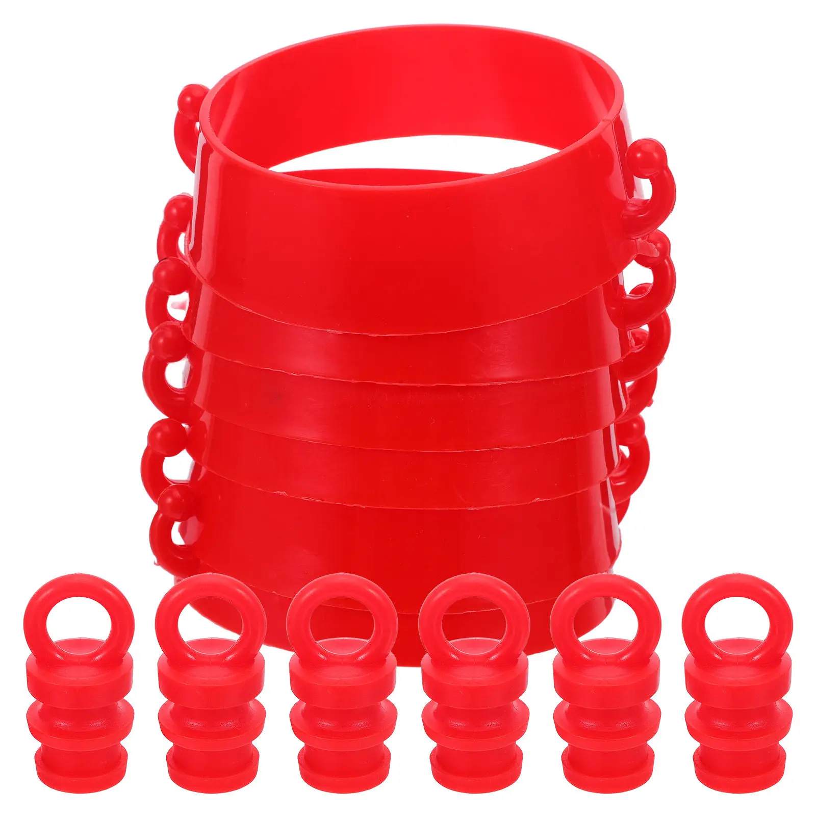 1Set Plastic Cone Chain Collar Kit Road Cone Safety Collar for Temporary Traffic Management Parking Barrier Chain Connector