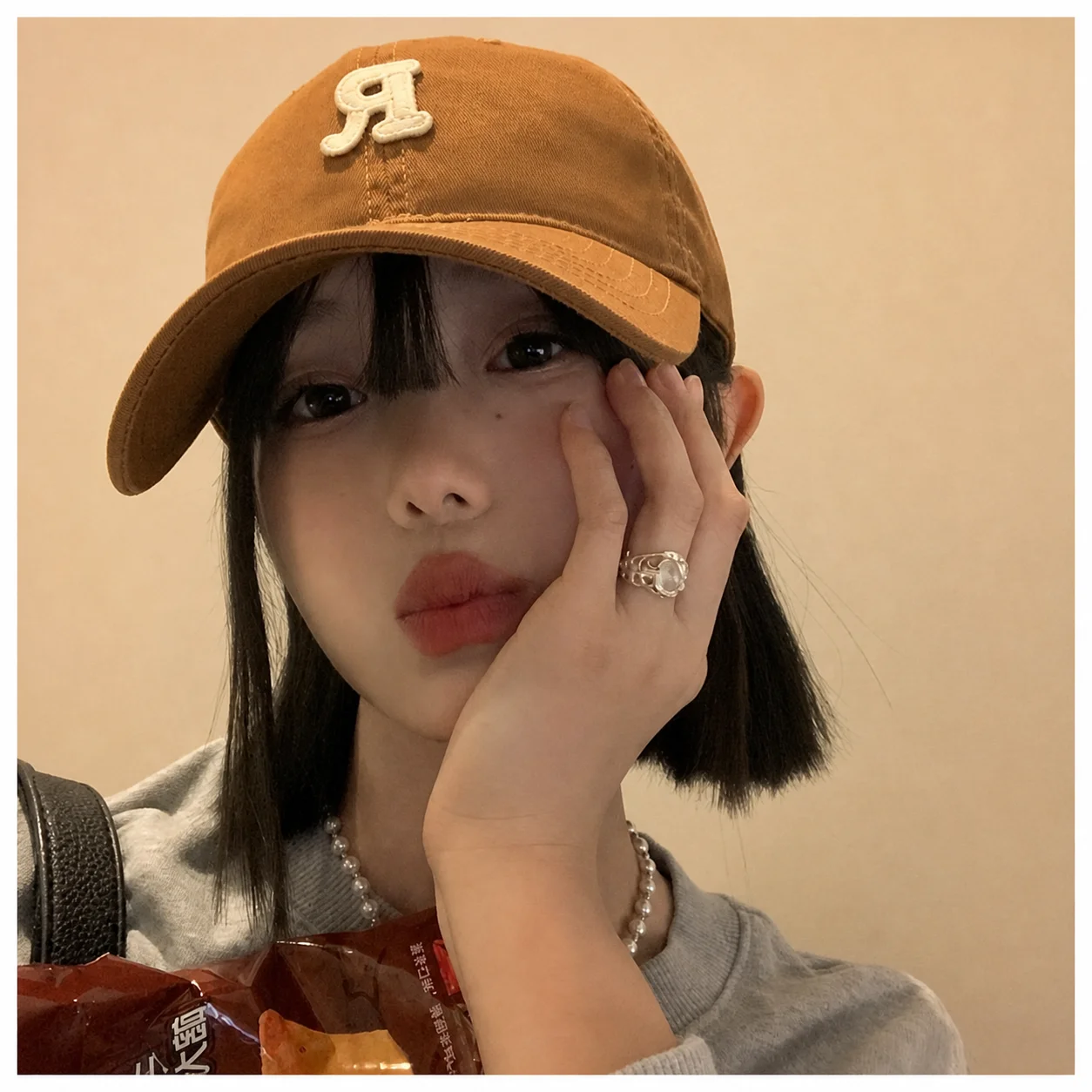 Cotton Baseball Cap Adjustable Unisex Baseball Cap R Letter Cap Embroidered For Summer Daily Commute Street Casual