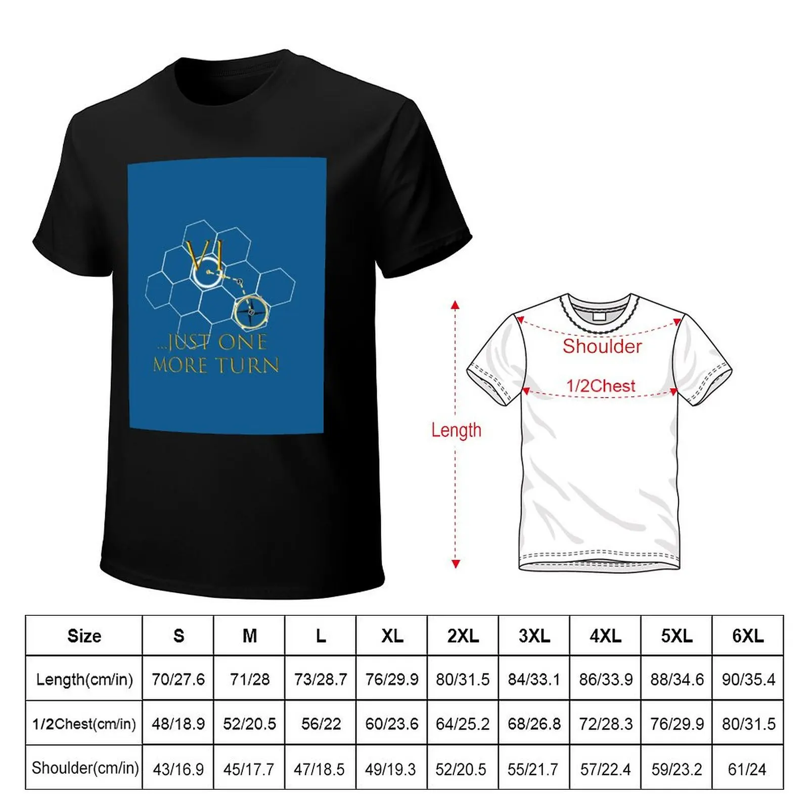 Just one more turn (Civ Blue/White Tiles) T-Shirt Plus Size Loose Fit T-Shirt