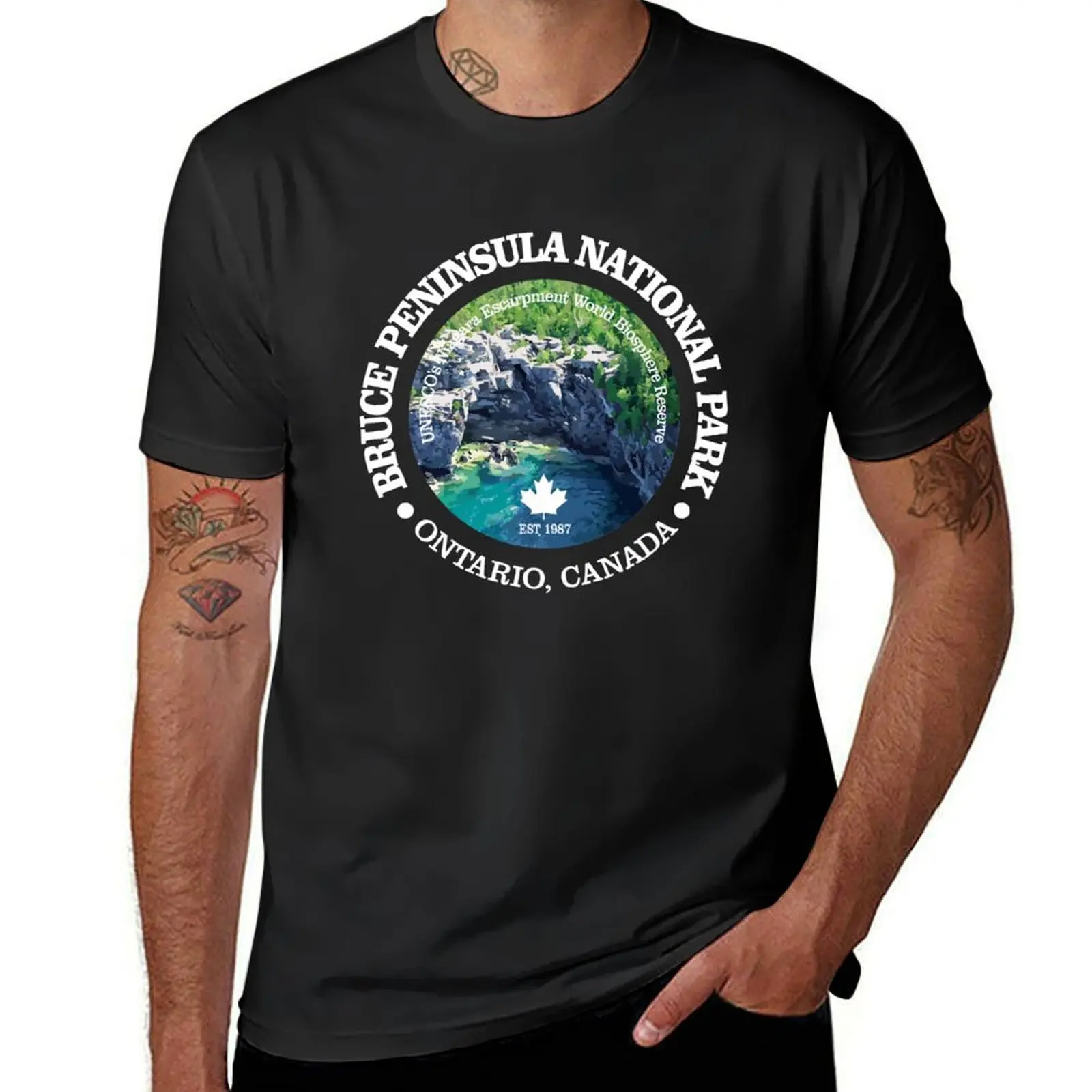 Bruce Peninsula National Park (NP) T-Shirt quick-drying vintage quick drying Short sleeve tee mens cotton t shirts