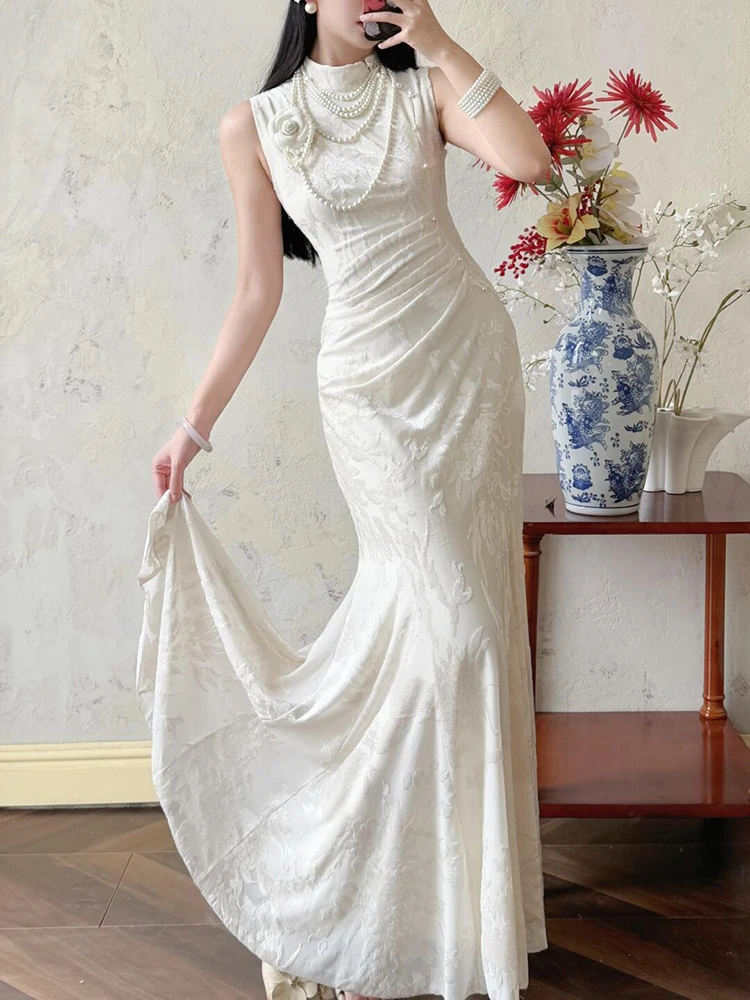 

Ele Light Wedding Dr Young Sle Bride Gown Vintage White Chinese Entrance Ceremony Wedding Dr Long Skirt