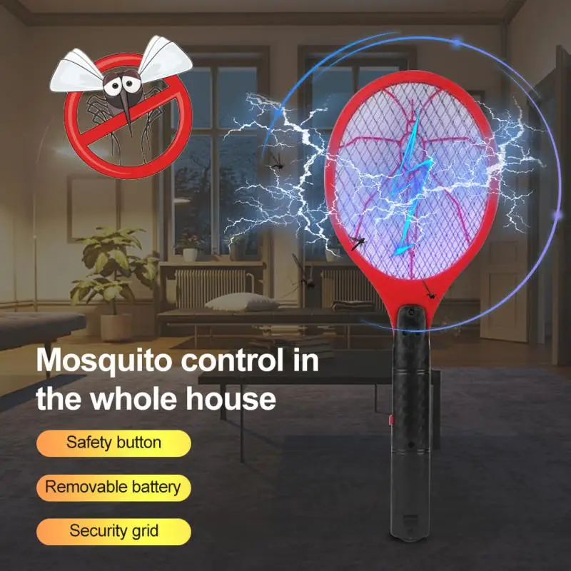 Fly Killer Insect Fly Swatter Handheld Anti Mosquito Repellent Bedroom Insects Racket For Electric Mosquitoes Portable Killler