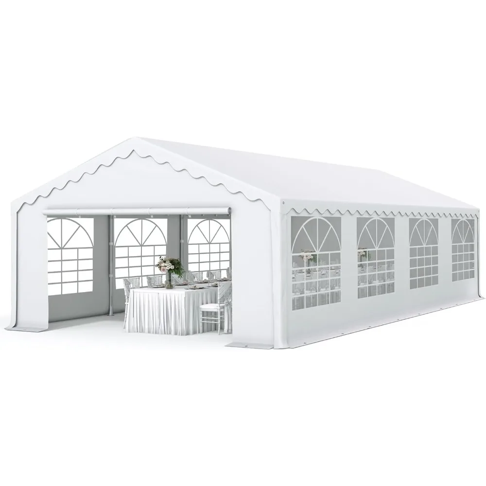

13'X26' Party Tent Heavy Duty Wedding Tent Outdoor Gazebo Event Shelter Canopy With Carry Bags