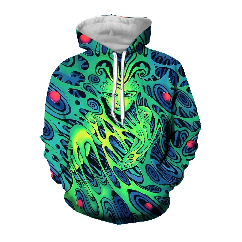 

Jumeast 3D Psychedelic Beauty Printed Men Hoodies Fall Aesthetic Abstract Graphic Hoody Casual Hooded Coats Fashion Streetwear