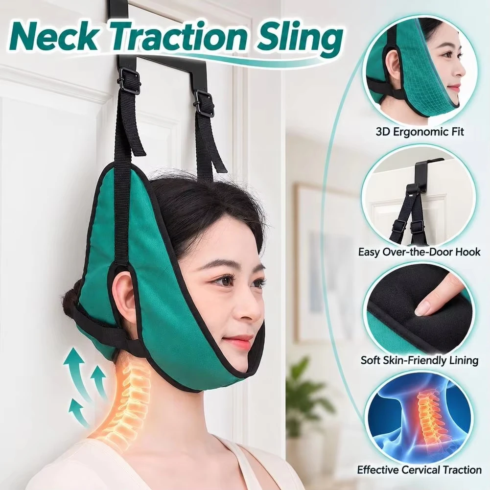Upgraded door suspension neck bracket, home suspension strap, breathing relief strap, can relieve cervical pain