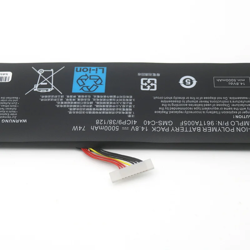 SZTWDONE GMS-C40 akumulator do laptopa dla Razer Blade Pro 17 2014/2015 RZ09-0117 RZ09-0099 14.8V 74WH 5000MAH