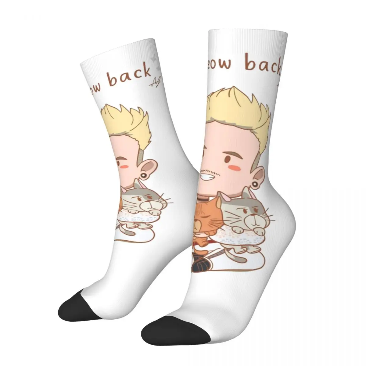 Casual Baby Lasagna Artwork Cartoon Basketball Socks Polyester Long Socks for Unisex