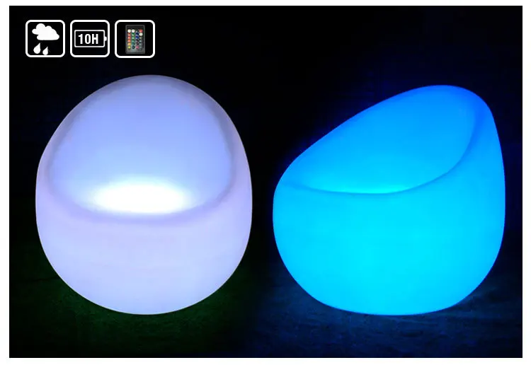 Leuchtende wasserdichte Sofamöbel, drehbare LED-Strandstuhlmöbel