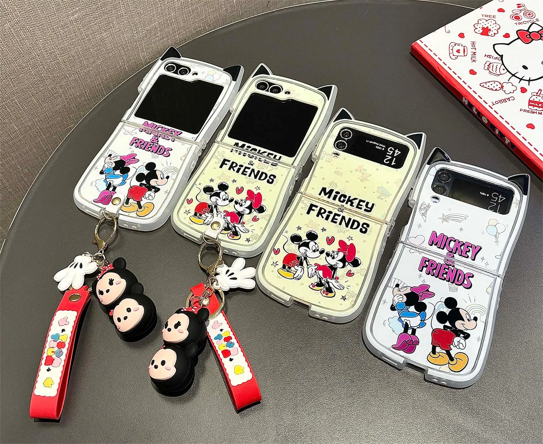 

Mickey Minnie Mouse Phone Case Cartoon Samsung Galaxy For Z Flip 3 4,Z Flip 5,Z Flip 6 Anti-drop Back Cover Funda Disney Anime