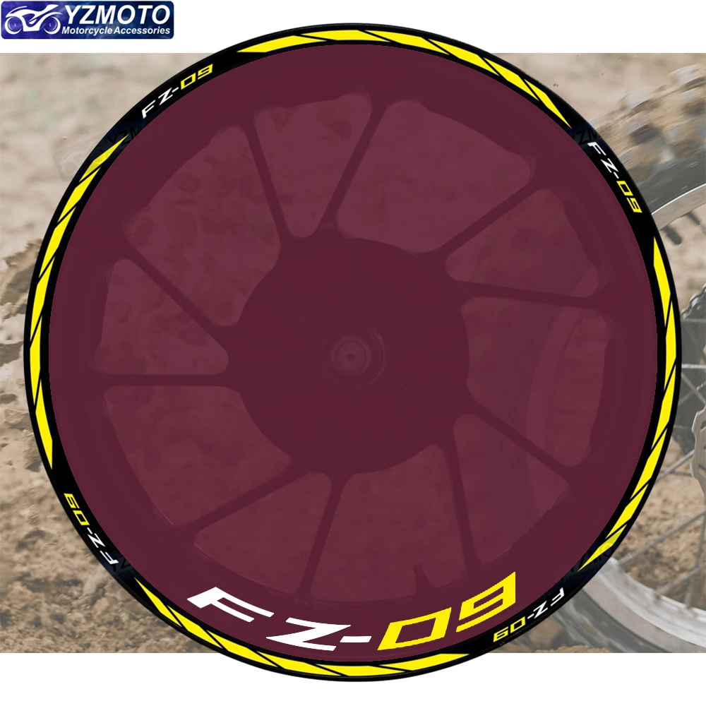 

Motorbike Reflective 17 Inch Wheel Stickers Rim Stripe Tape Hub Motorcycle Decal Accessories Decorate Sticker For FZ-09 FZ09