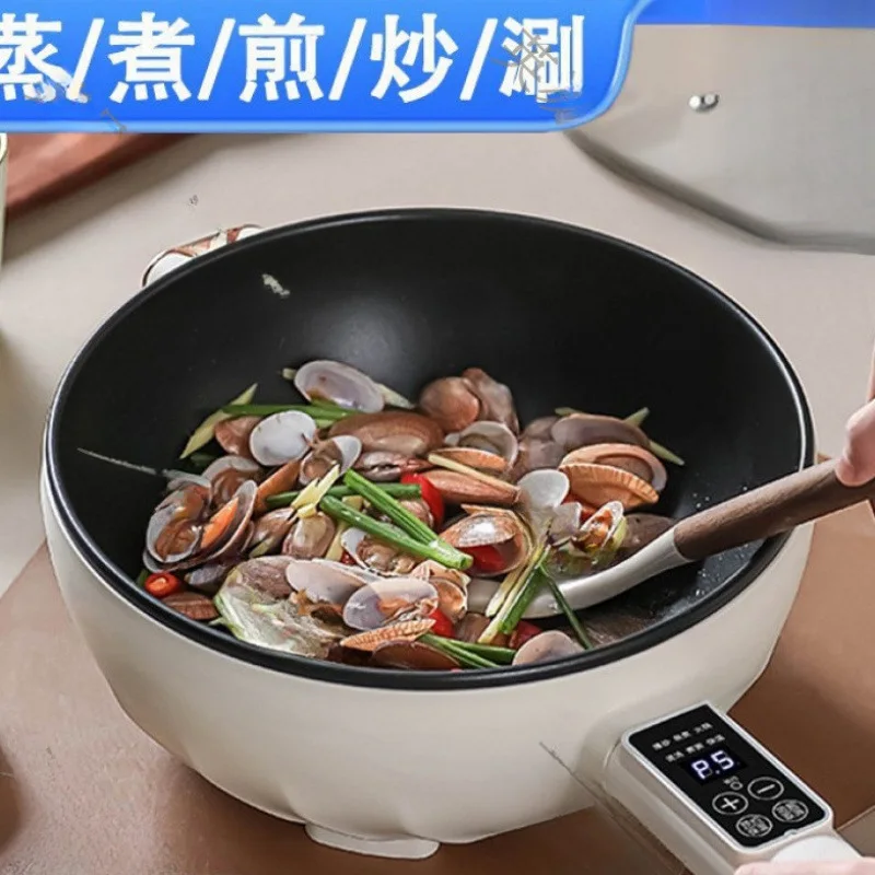 Home electric frying pan, multifunctional non stick electric hot pot, integrated steaming and cooking pot, electric cooking pan